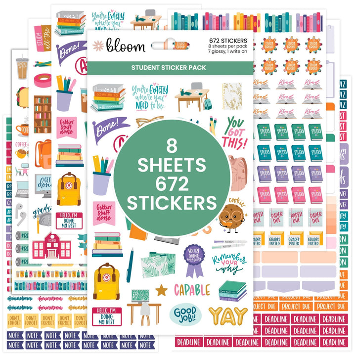 Planner Stickers, Student Pack