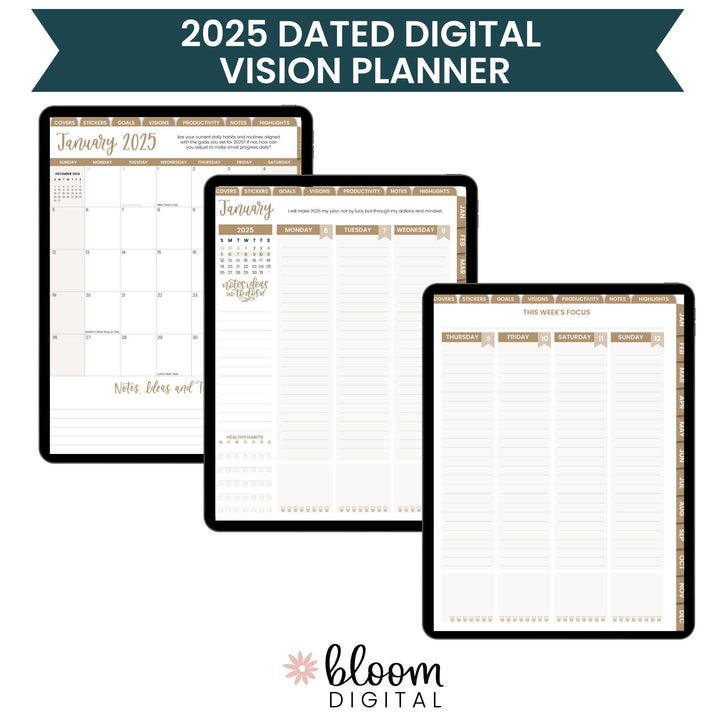 Digital 2025 Vision Planner, for Digital Planning on iPad