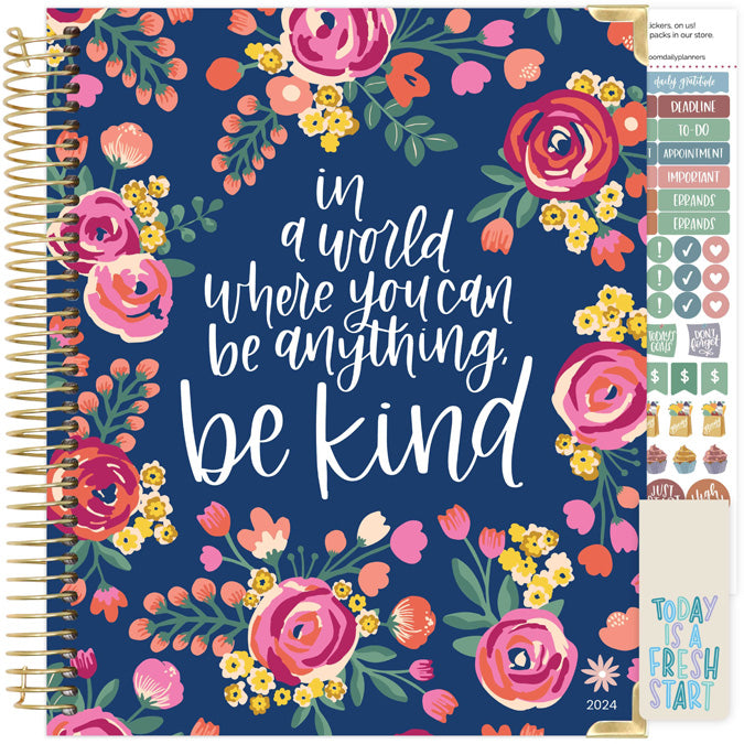 2024 Hard Cover Vision Planner®, 7.5" x 9", Be Kind