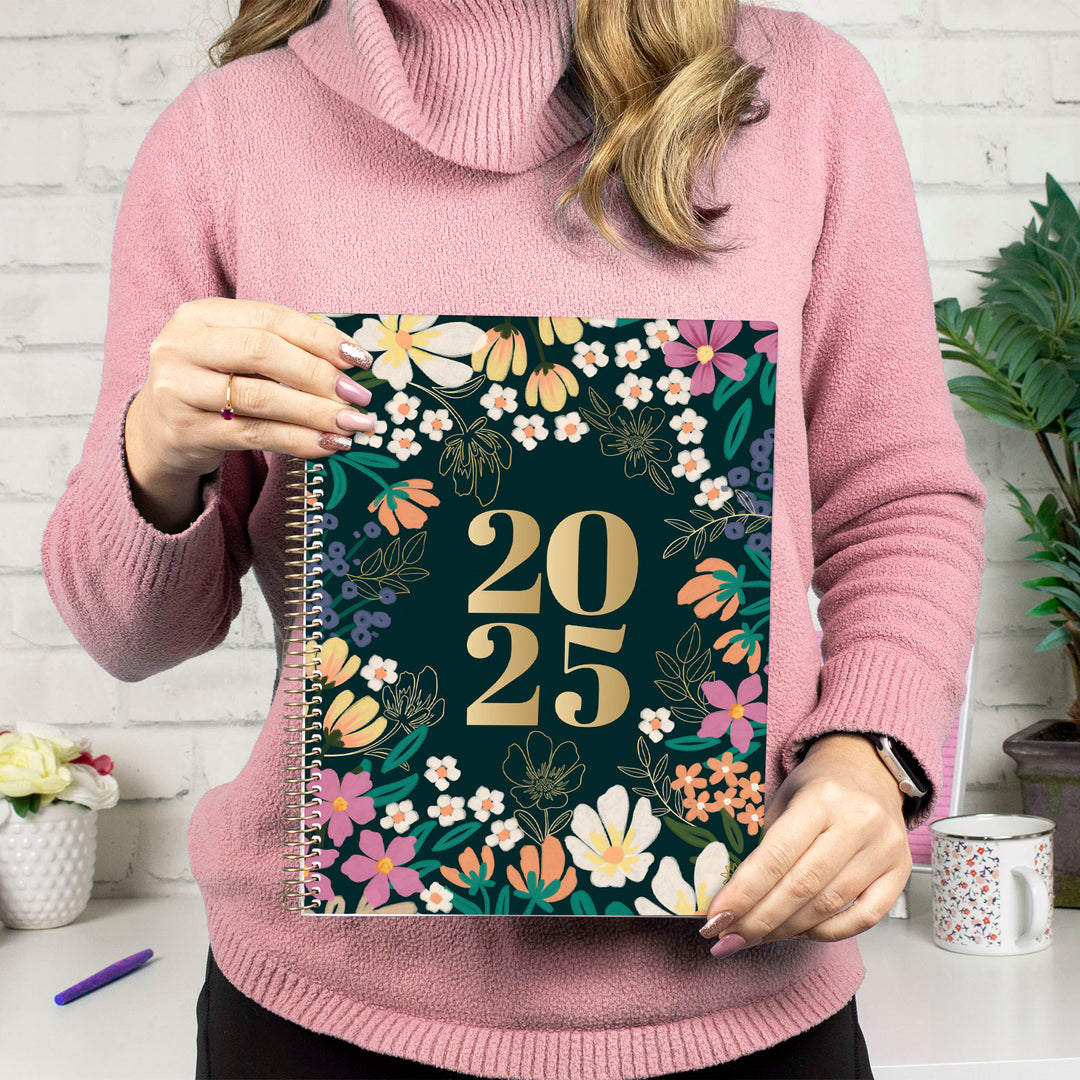 2025 Soft Cover Planner, 8.5" x 11", Blooming Wildly