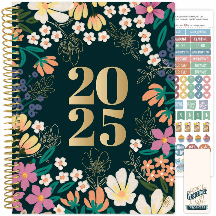 2025 Soft Cover Planner, 8.5" x 11", Blooming Wildly