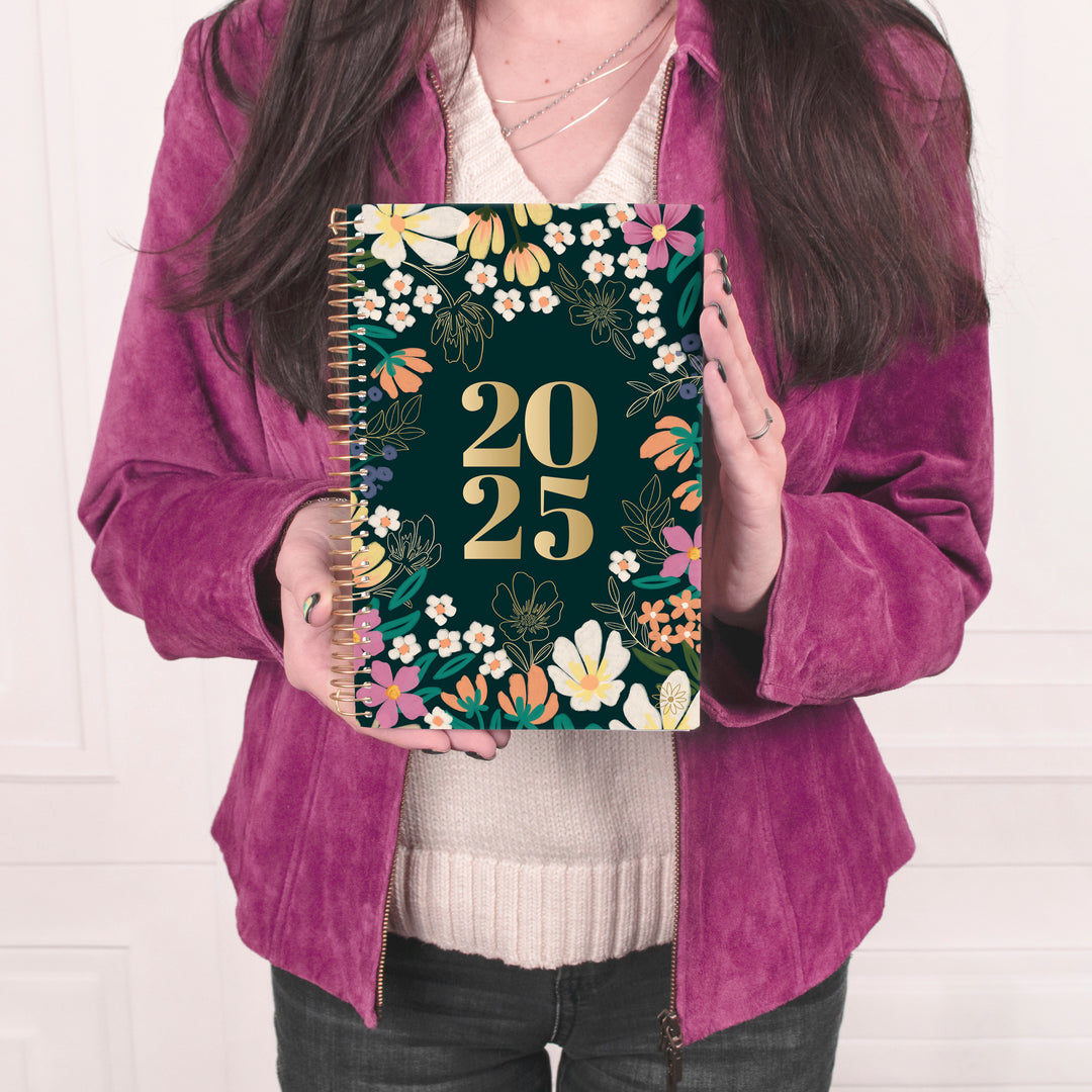 2025 Soft Cover Planner, 5.5" x 8.25", Blooming Wildly