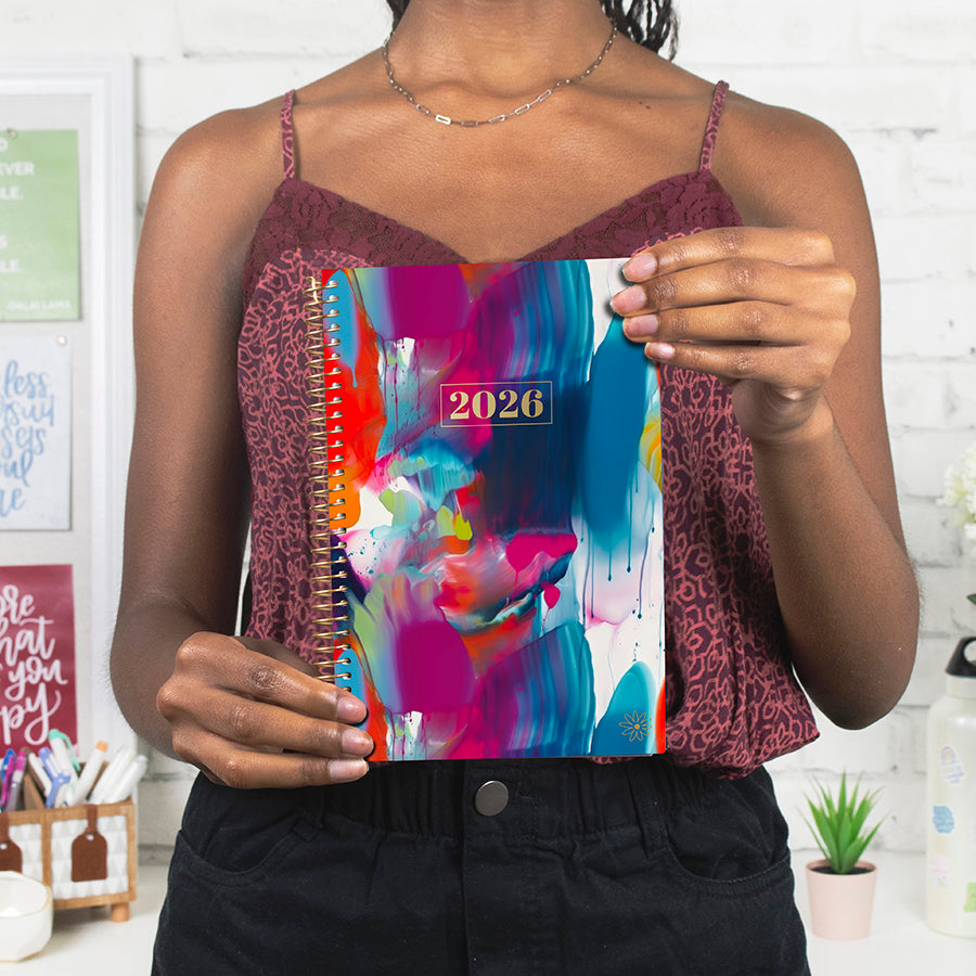 2026 Soft Cover Planner, 5.5" x 8.25", Brilliant Brushstrokes
