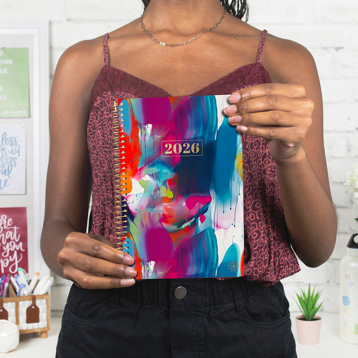 2026 Soft Cover Planner, 5.5" x 8.25", Brilliant Brushstrokes