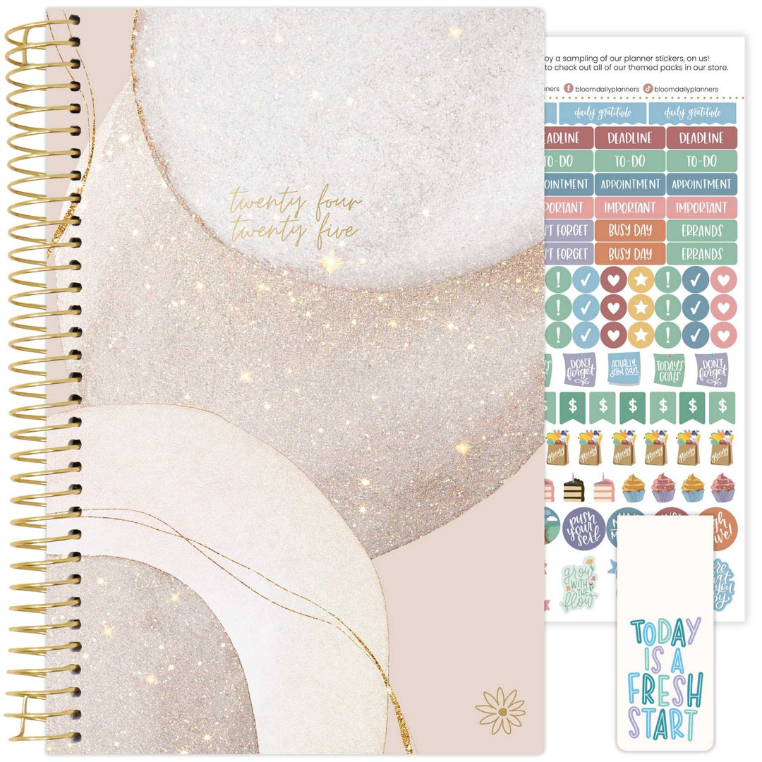 2024-25 Soft Cover Planner, 5.5" x 8.25", Brushed Beige