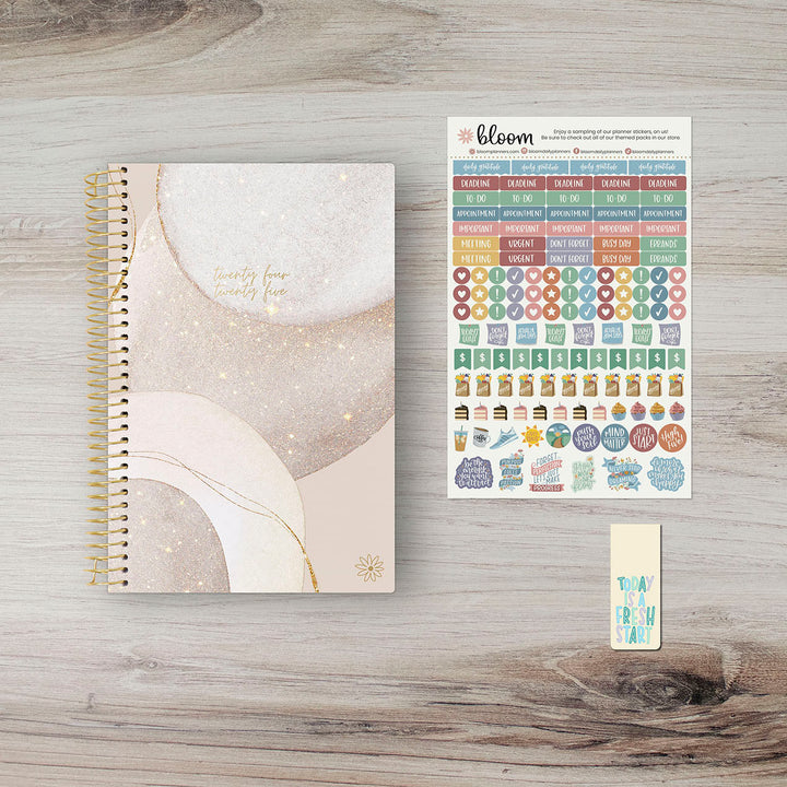 2024-25 Soft Cover Planner, 5.5" x 8.25", Brushed Beige