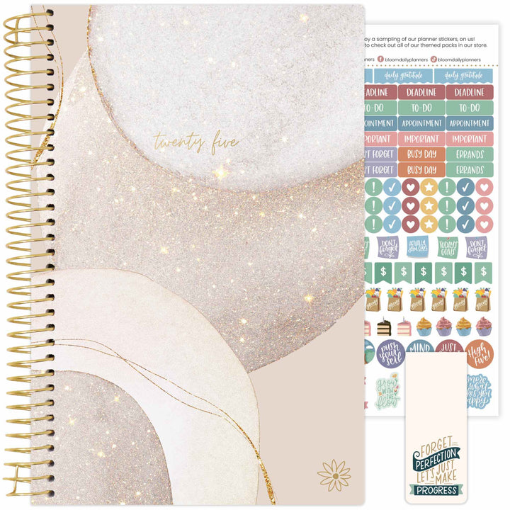 2025 Soft Cover Planner, 5.5" x 8.25", Brushed Beige