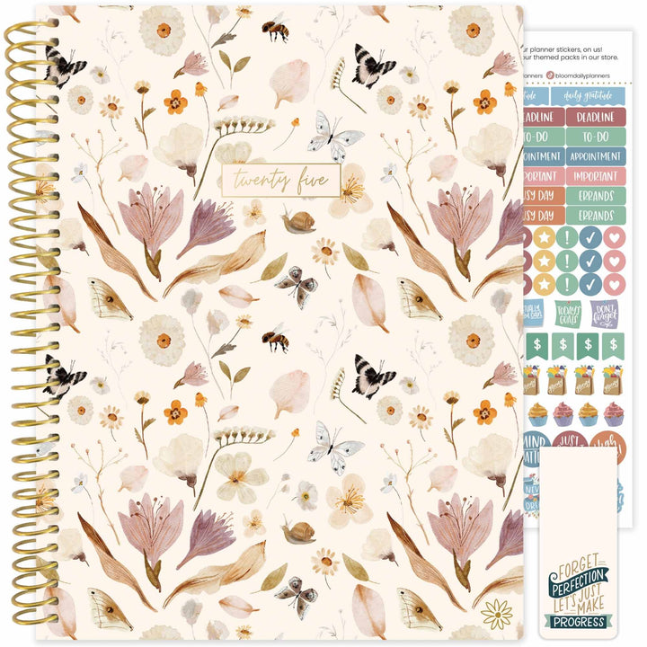 2025 Soft Cover Planner, 8.5" x 11", Butterfly Garden