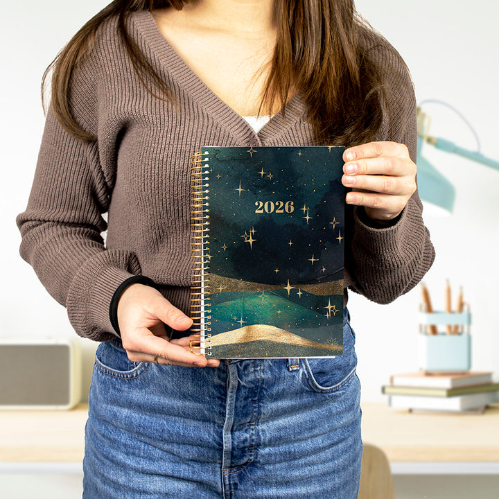 2026 Soft Cover Planner, 5.5" x 8.25", Celestial Skies