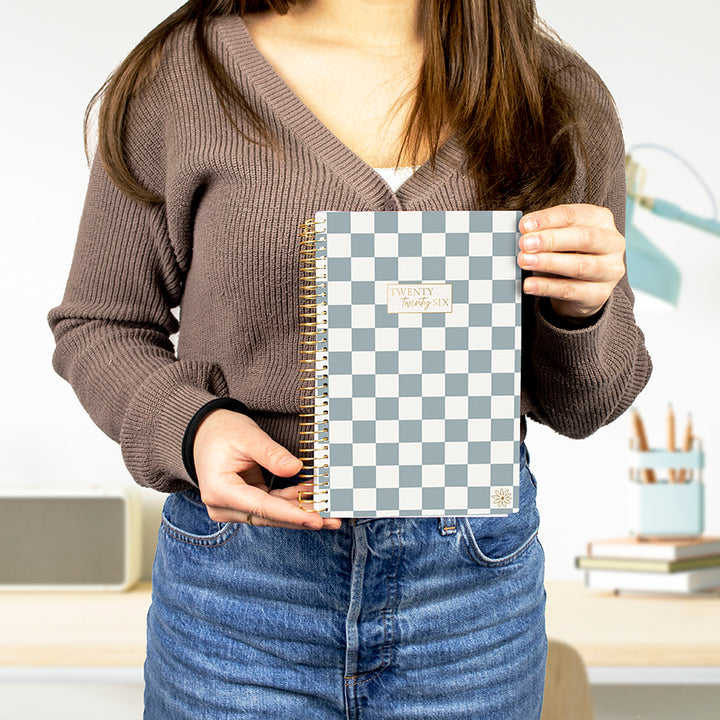 2026 Soft Cover Planner, 5.5" x 8.25", Checkered