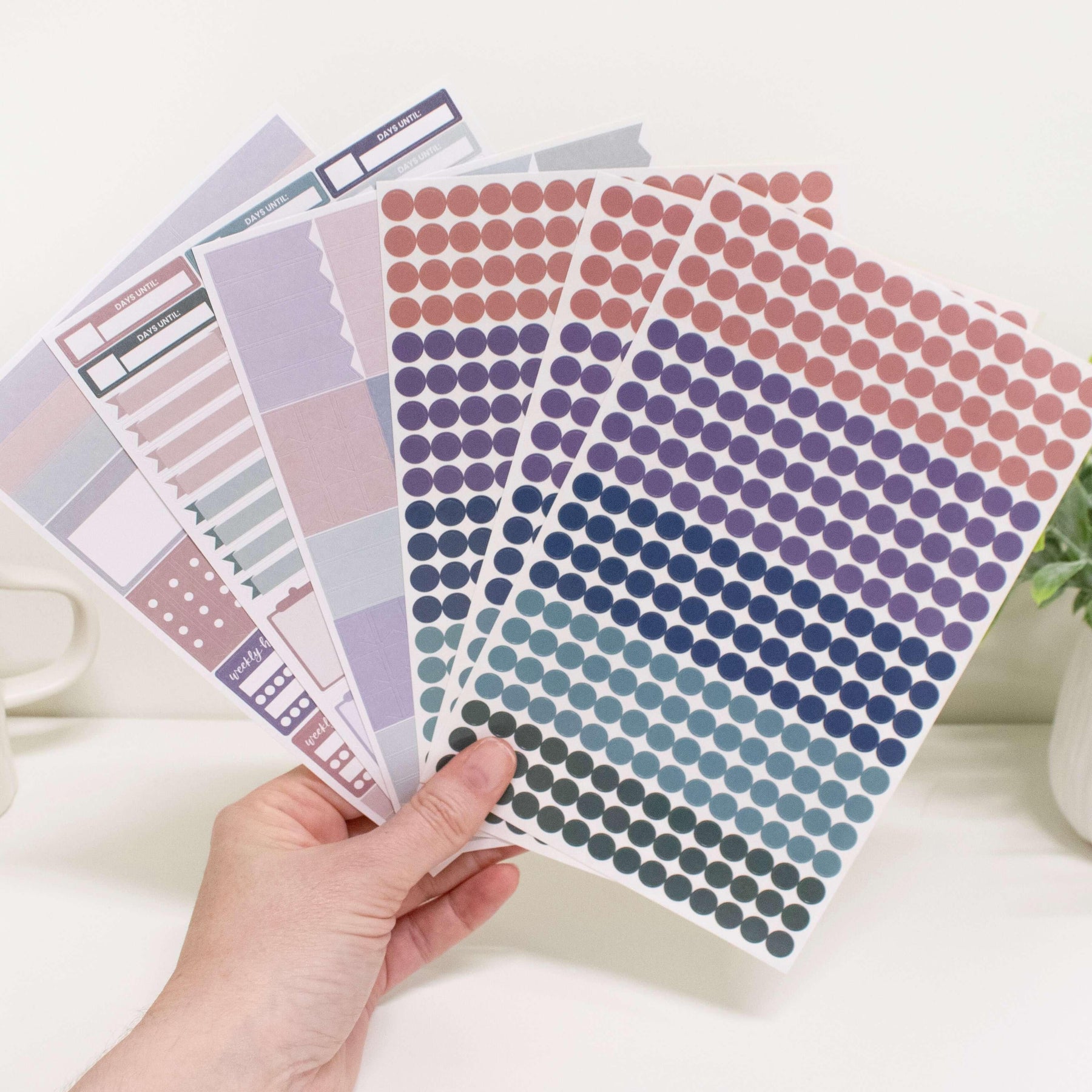 Planner Stickers, Color Coding, Jewel Tones - bloom daily planners