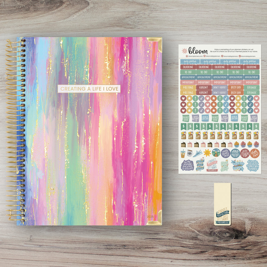 2025 Hard Cover Planner, 8.5" x 11", Creating A Life I Love