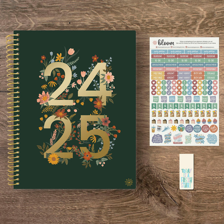 2024-25 Soft Cover Planner, 8.5" x 11", Dreams in Bloom