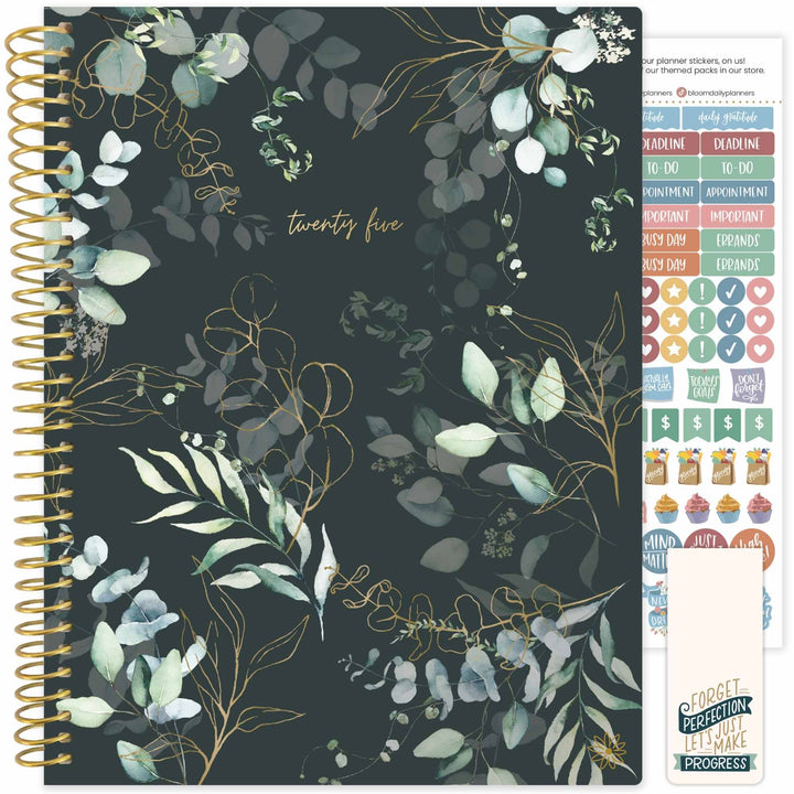 2025 Soft Cover Planner, 8.5" x 11", Eucalyptus, Green