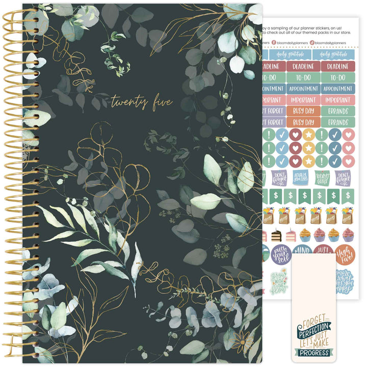 2025 Soft Cover Planner, 5.5" x 8.25", Eucalyptus, Green