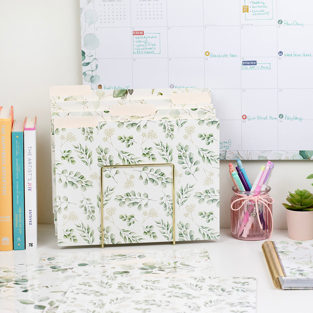 File Folder Set, Eucalyptus, 12 Pack