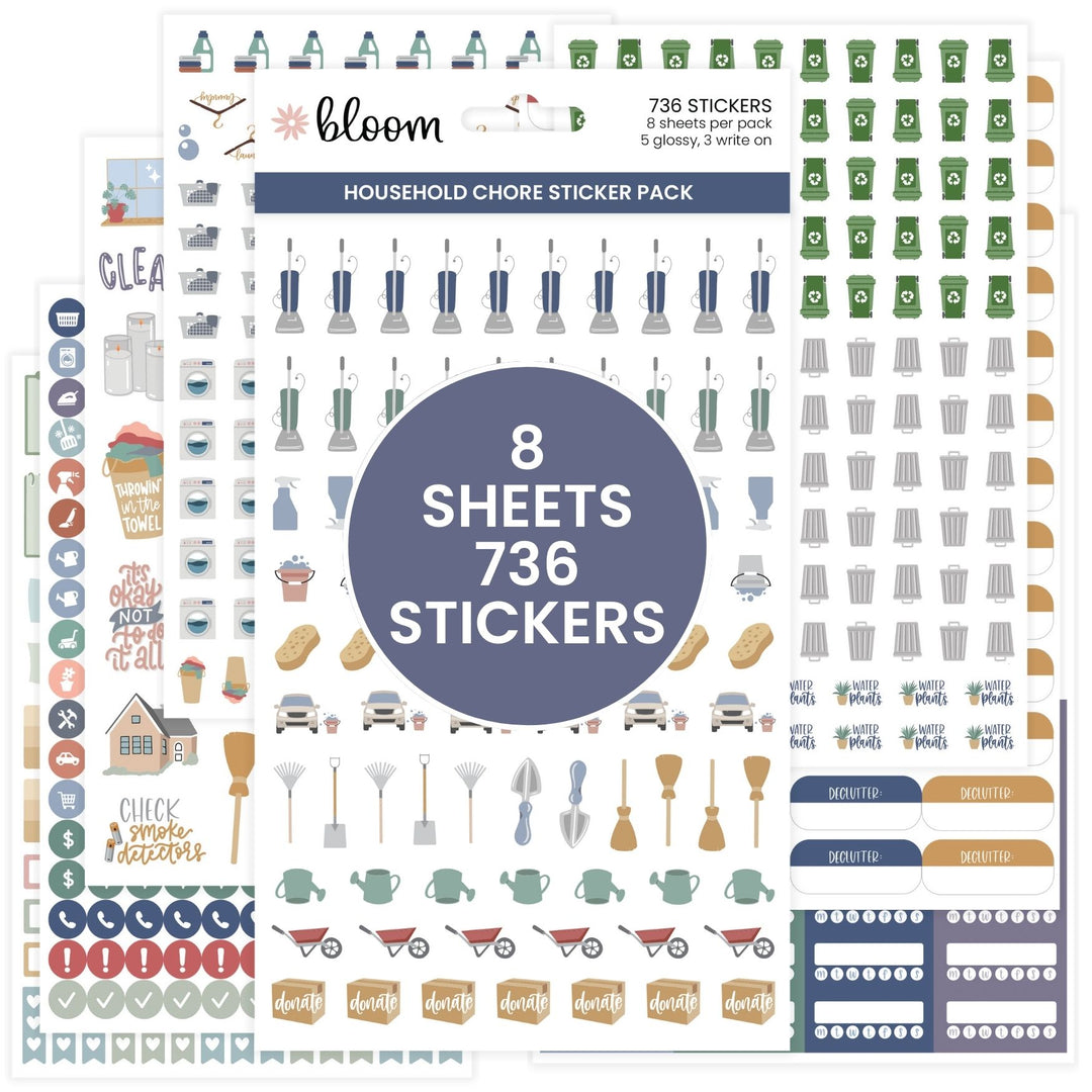 Sticker Sheets, Household Chore Pack