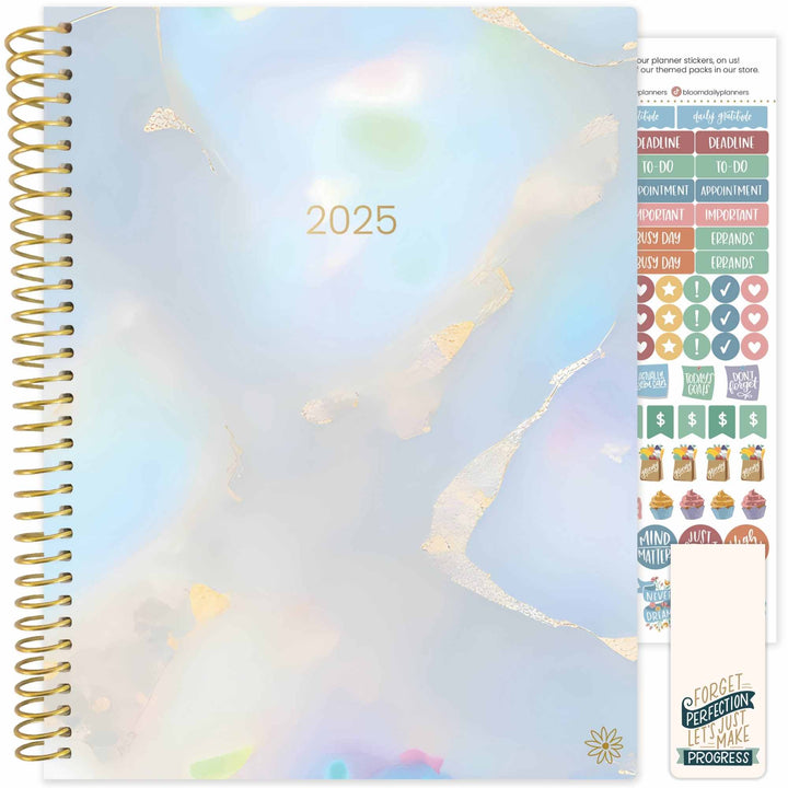 2025 Soft Cover Planner, 8.5" x 11", Iridescent Opal