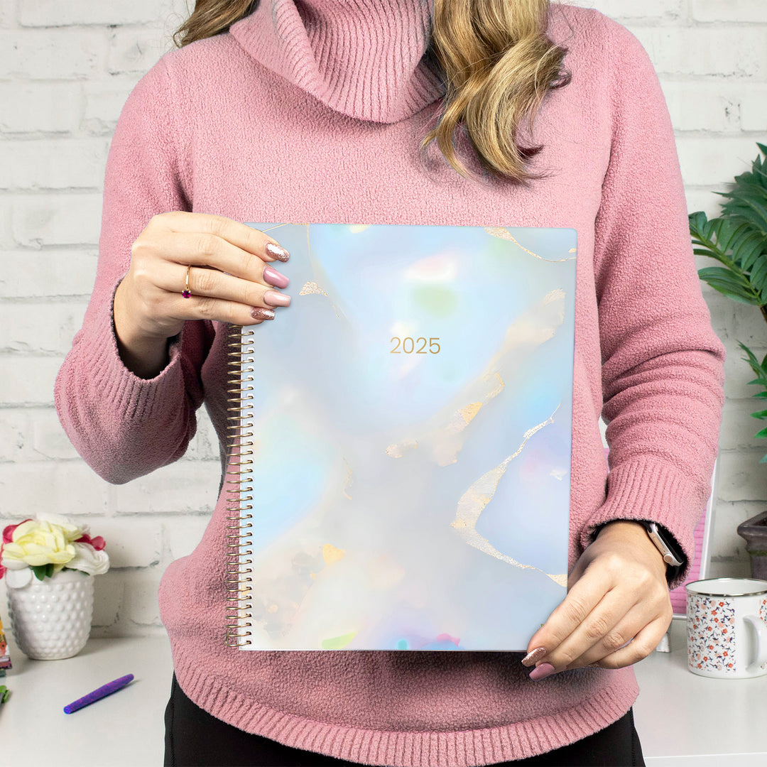 2025 Soft Cover Planner, 8.5" x 11", Iridescent Opal