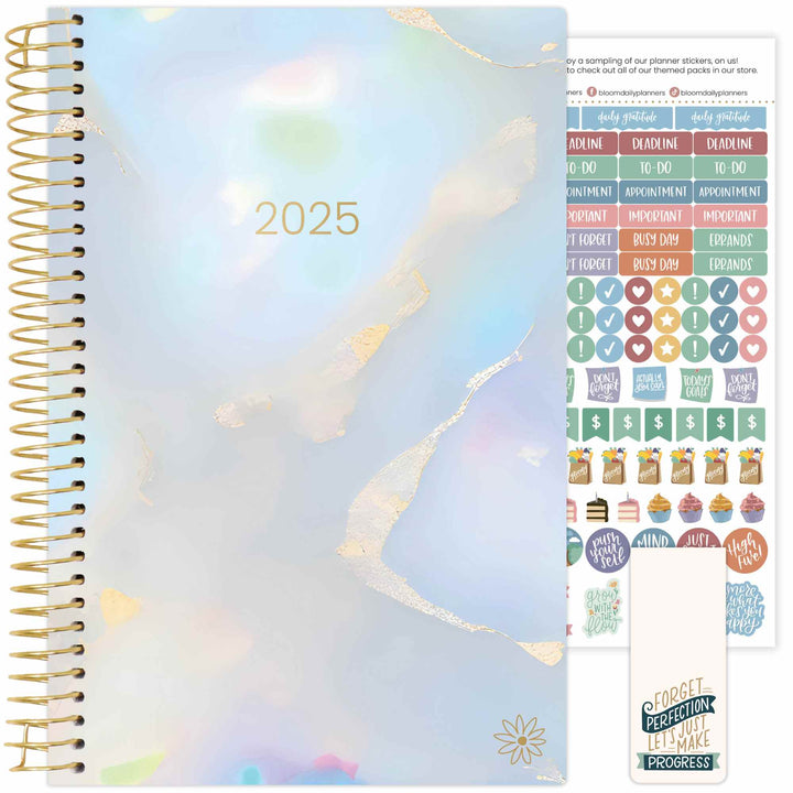 2025 Soft Cover Planner, 5.5" x 8.25", Iridescent Opal