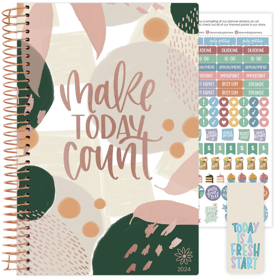 2024 Soft Cover Planner, 5.5" x 8.25", Make Today Count