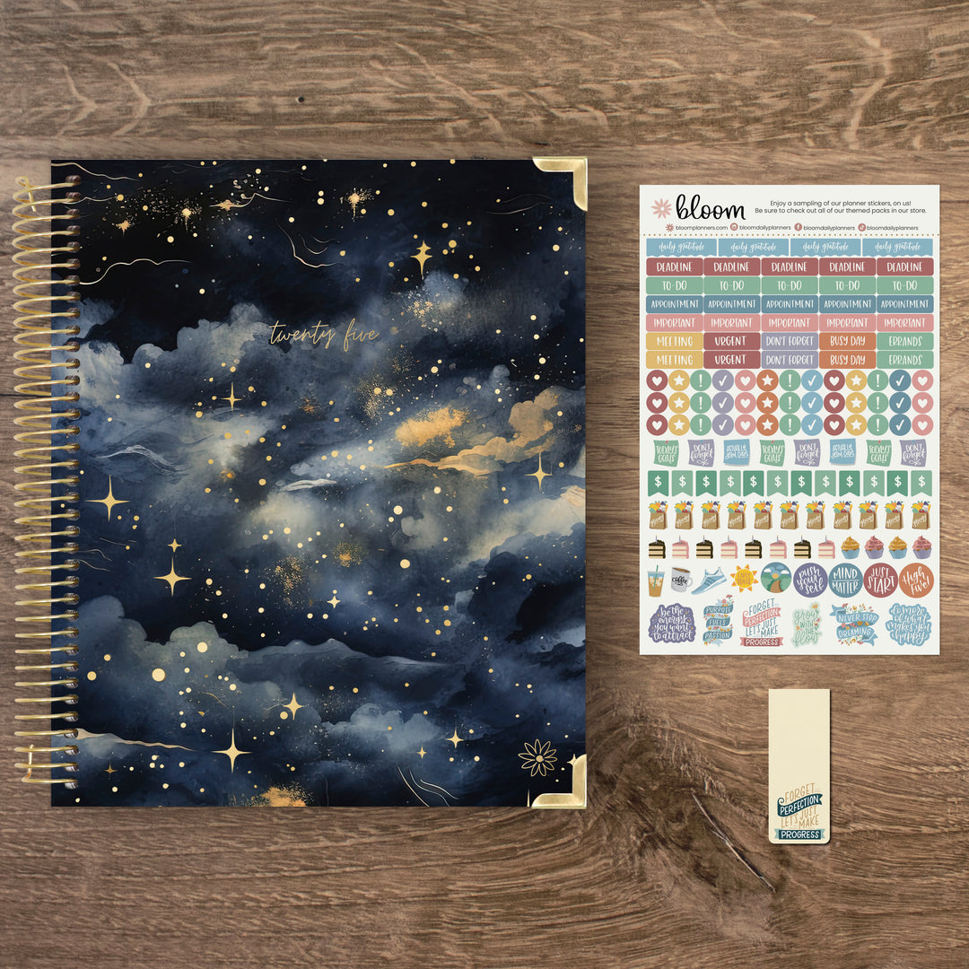 2025 Vision Planner, 7.5" x 9", Midnight Sky