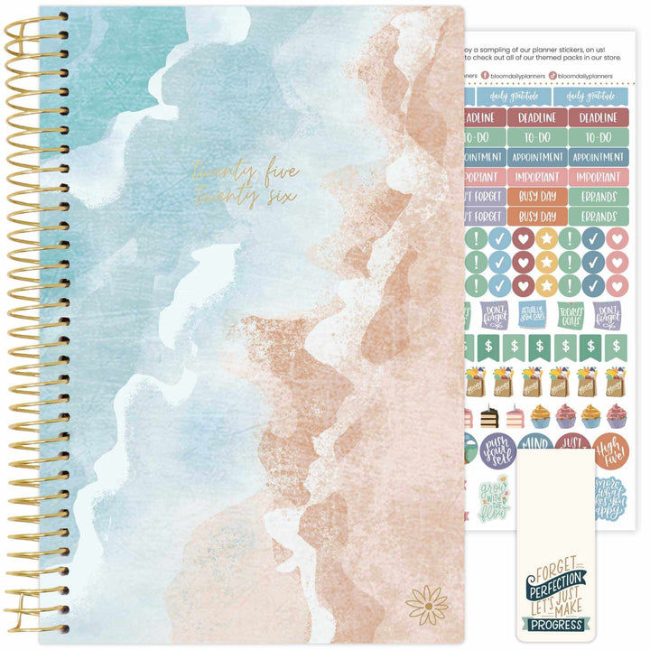 2025-26 Soft Cover Planner, 5.5" x 8.25", Ocean Oasis