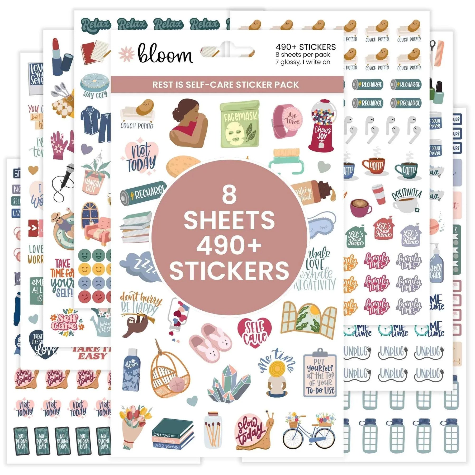 Rest is Self-Care Planner Sticker Pack for Organization – bloom daily ...