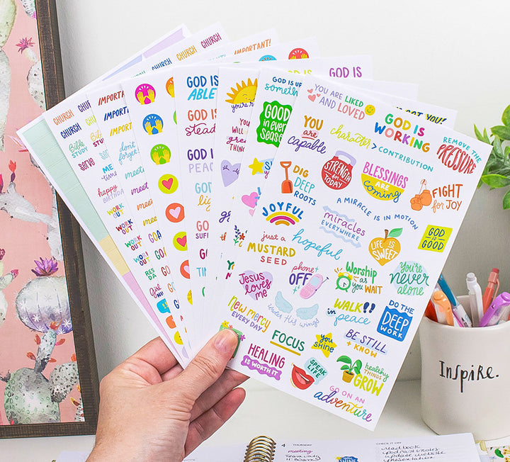 Planner Stickers, Cleerely Stated x bloom, Rooted in Faith Pack