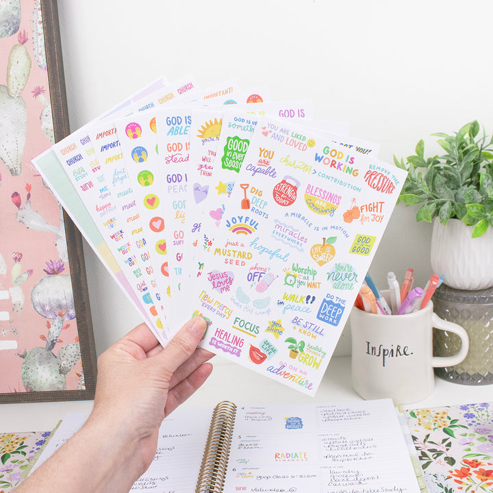 Planner Stickers, Cleerely Stated x bloom, Rooted in Faith Pack
