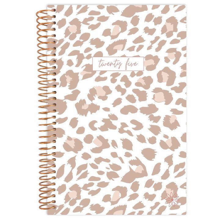 2025 Soft Cover Planner, 4" x 6", Tan Leopard