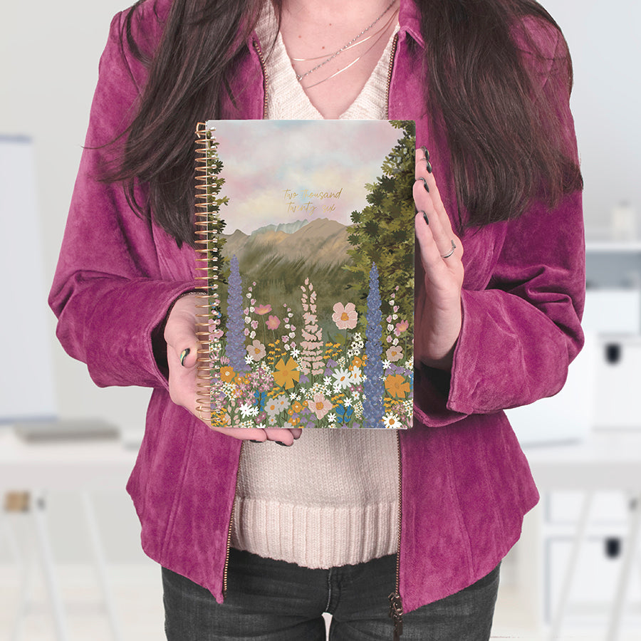 2026 Soft Cover Planner, 5.5" x 8.25", Wildflower Mountainside