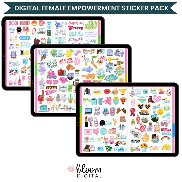 Digital Sticker Pack, Female Empowerment
