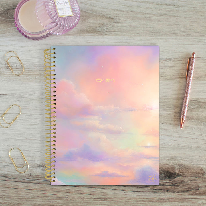 2024-25 Soft Cover Daisy Student Planner, 7" x 9", Cotton Candy Clouds