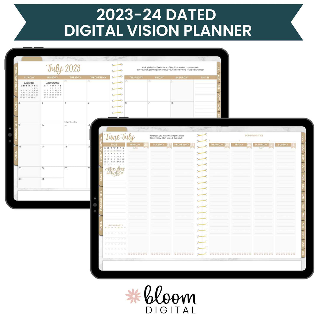 Digital 2023-24 Vision Planner, for Digital Planning on iPad