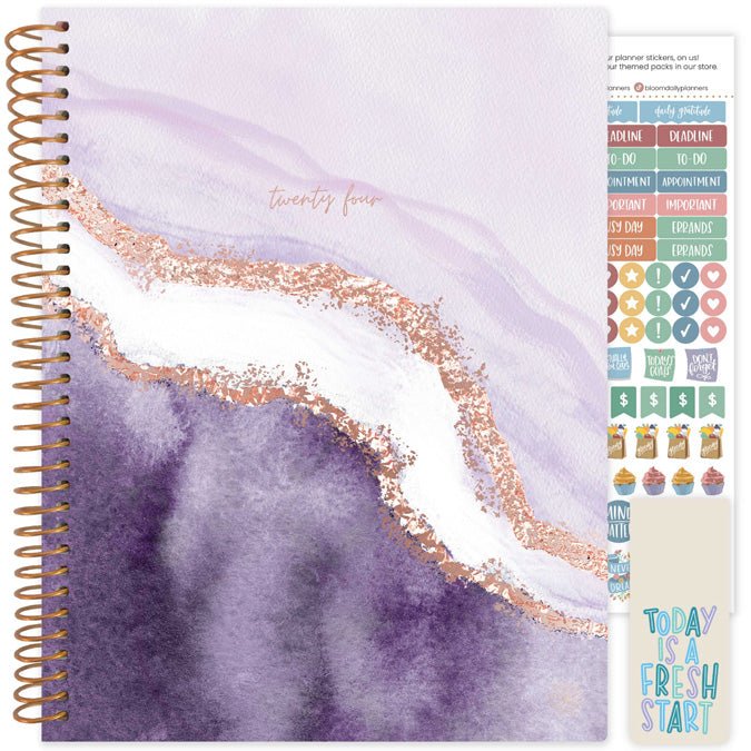 2024 Soft Cover Planner, 8.5" x 11", Daydream Believer, Lavender