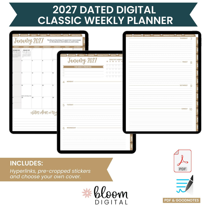Digital Planner | Dated 2027 Classic Planner