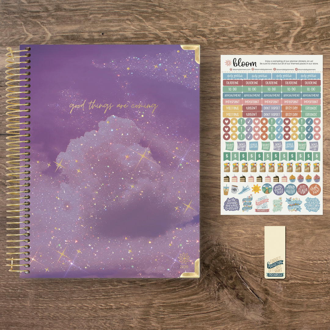 2025 Hard Cover Planner, 8.5" x 11", Good Things are Coming