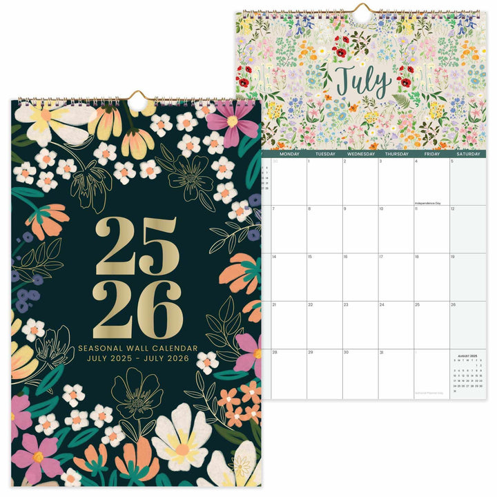 2025-26 Hanging Calendar, 11" x 17", Seasonal