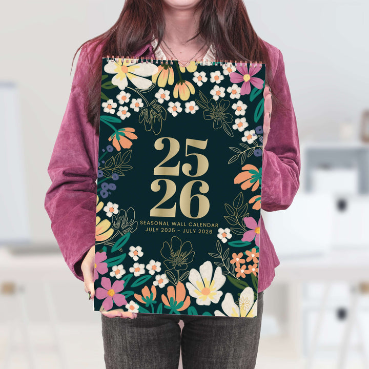 2025-26 Hanging Calendar, 11" x 17", Seasonal