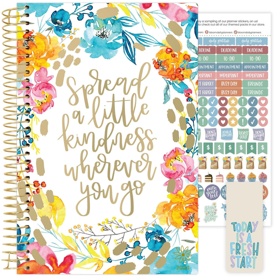 2024 Soft Cover Planner, 5.5" x 8.25", Spread Kindness