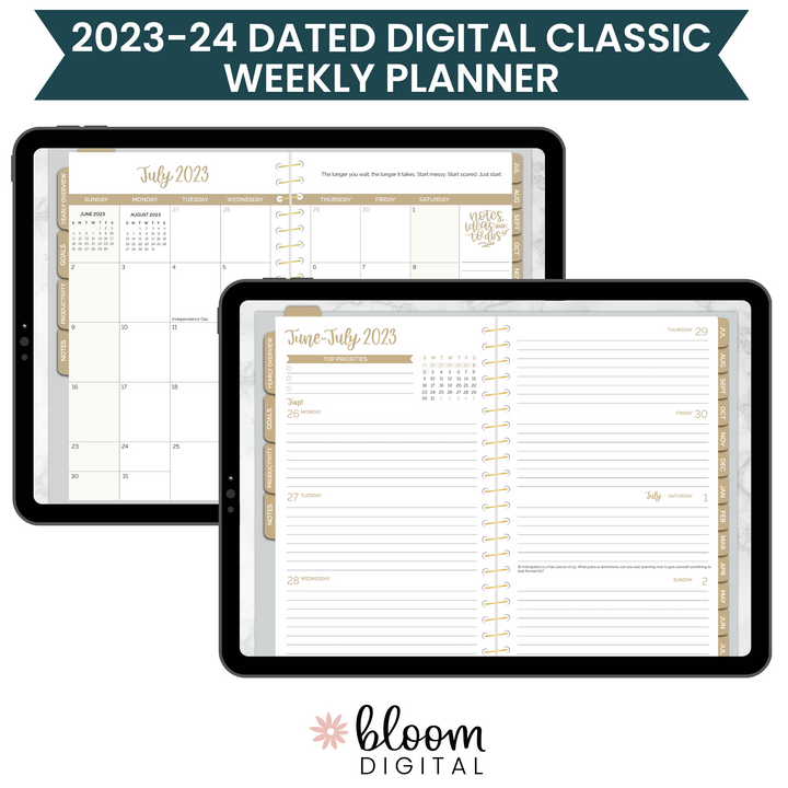 Digital 2023-24 Classic Planner, for Digital Planning on iPad