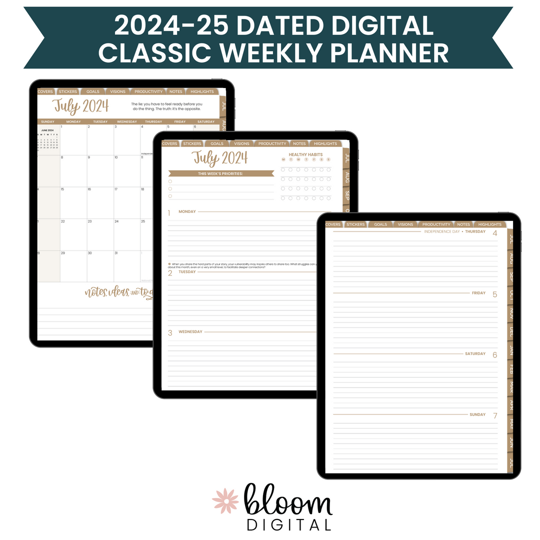 Digital 2024-25 Classic Planner, for Digital Planning on iPad