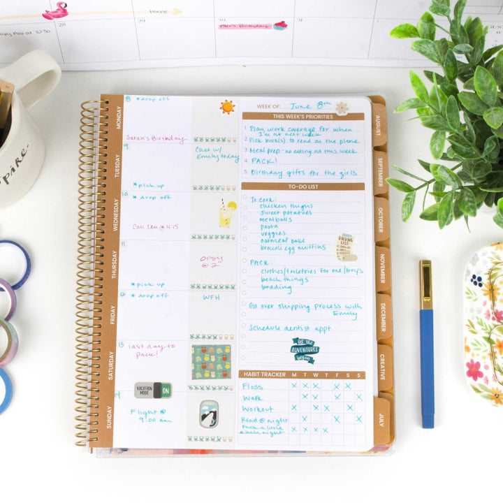 Undated Ultimate Planner & Calendar, Interchangeable Cover - bloom daily planners