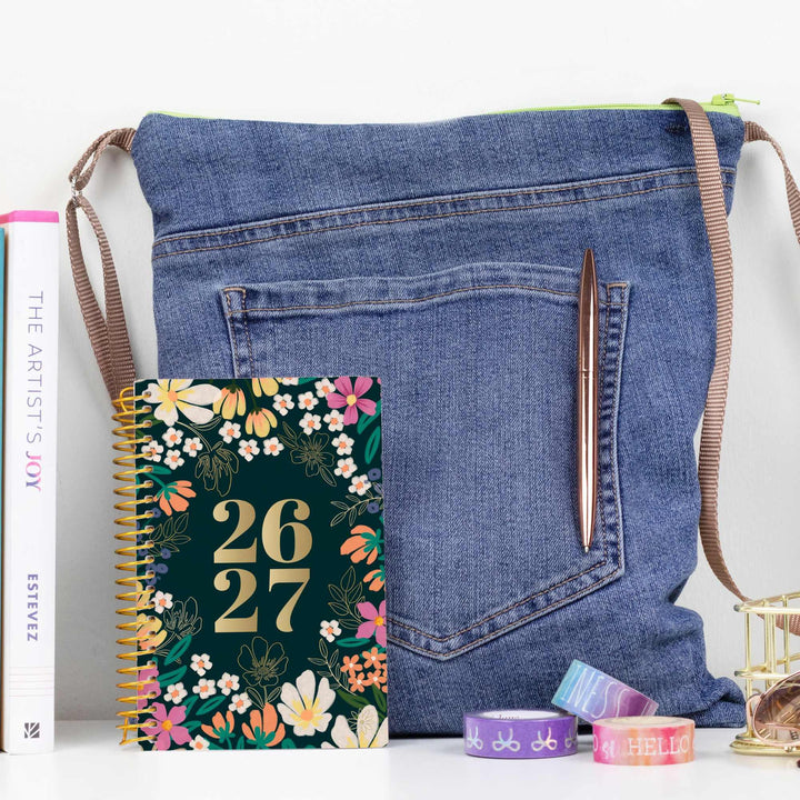 2026-27 Soft Cover Planner, 4" x 6" | Blooming Wildly - bloom daily planners