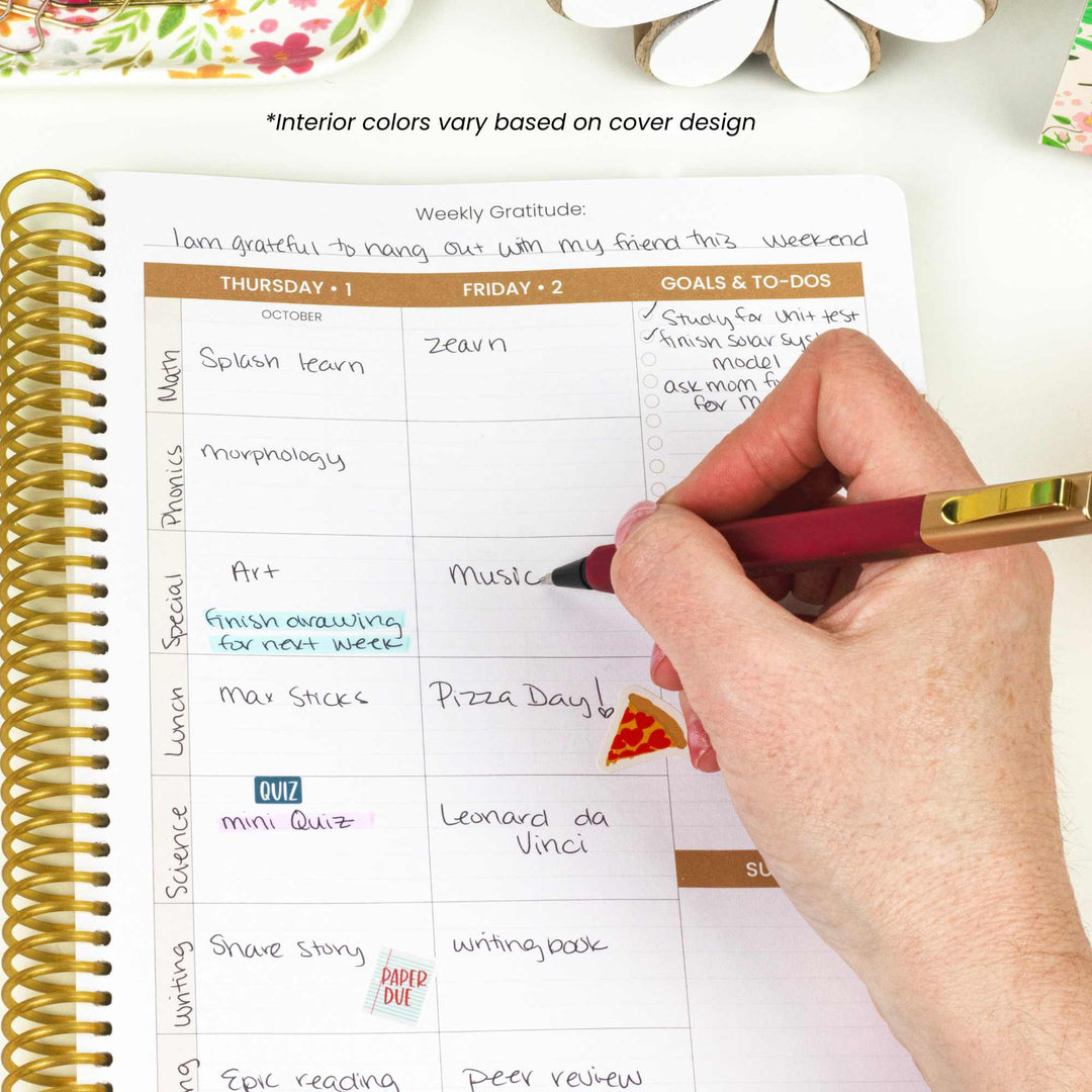 2026–27 Daisy Column Academic Planner, 7" x 9" | Butter Yellow Daisies - bloom daily planners