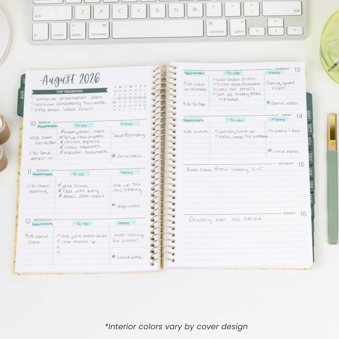 2026–27 Soft Cover Planner, 5.5" x 8.25" | Floral Fiesta - bloom daily planners