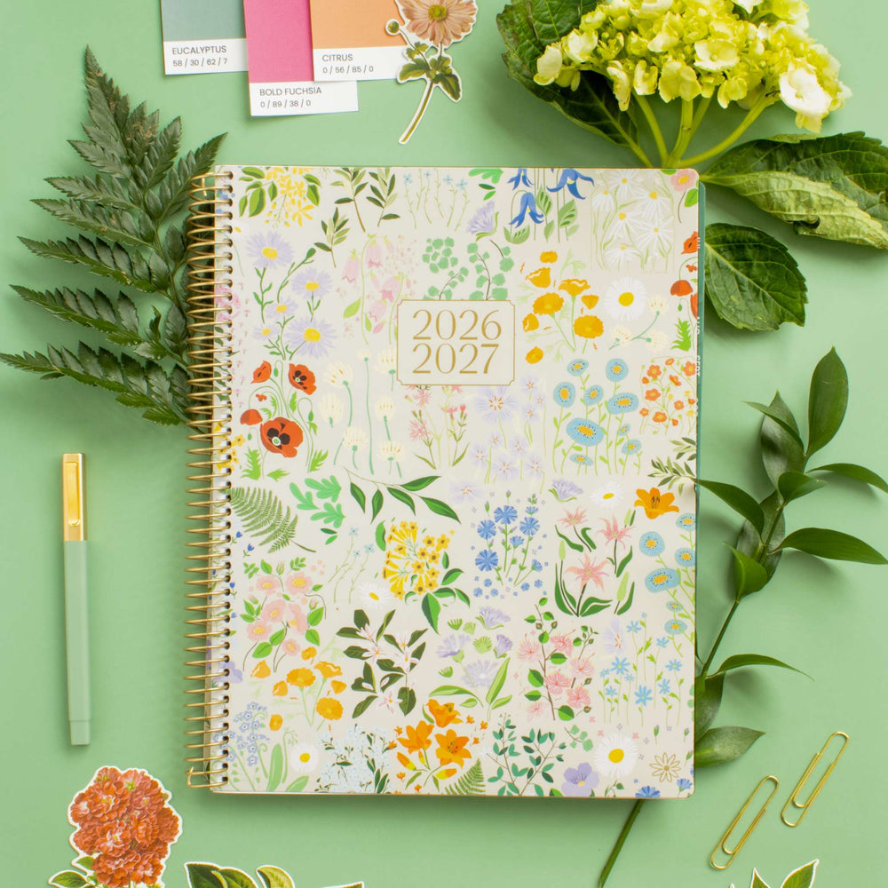 2026–27 Soft Cover Planner, 8.5" x 11" | Garden Party - bloom daily planners