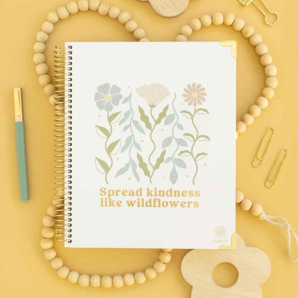 2026–27 Vision Goal Planner, 7.5" x 9" | Spread Kindness Like Wildflowers - bloom daily planners