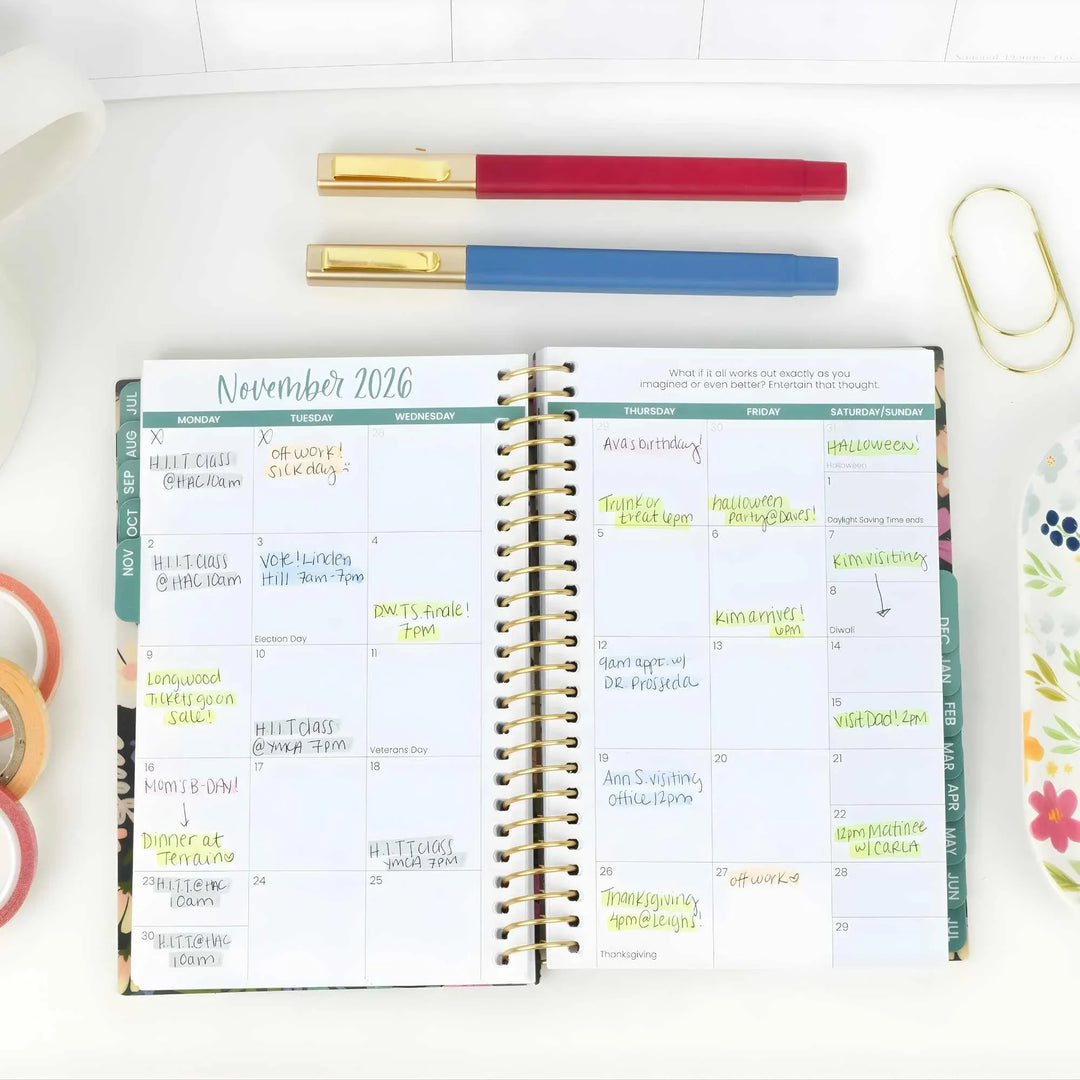 2026-27 Soft Cover Planner, 4" x 6" | Blooming Wildly - bloom daily planners